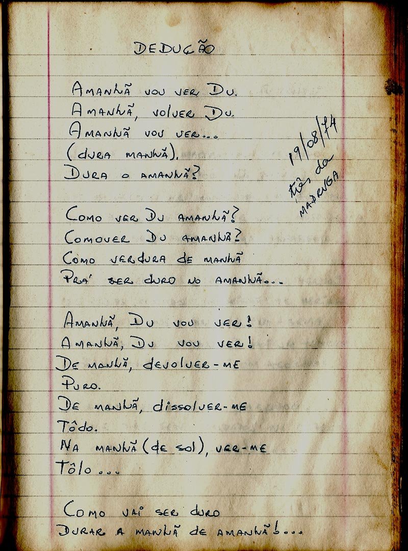 Caderno de poemas (1970-1974)